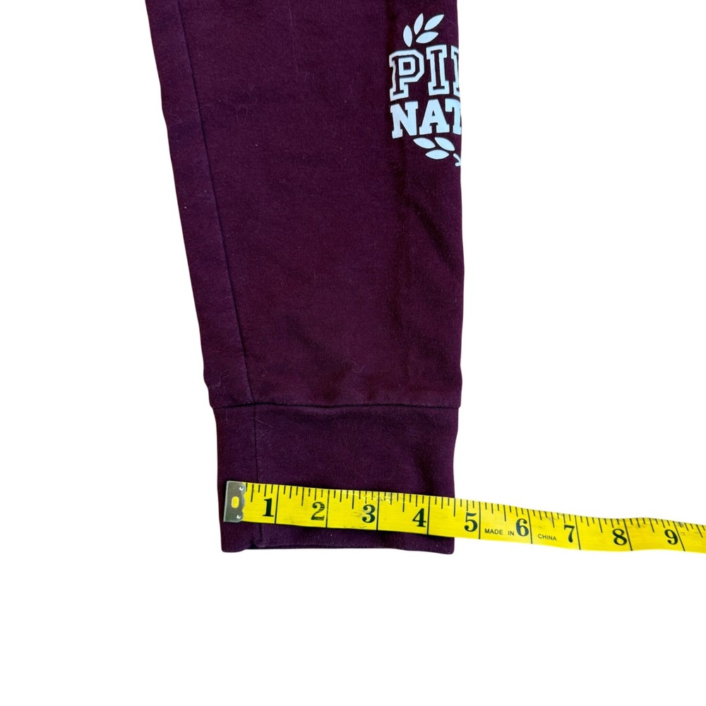 PINK Victoria's Secret Nation‎ Joggers Sweatpants Burgundy Size S - Picture 8 of 12